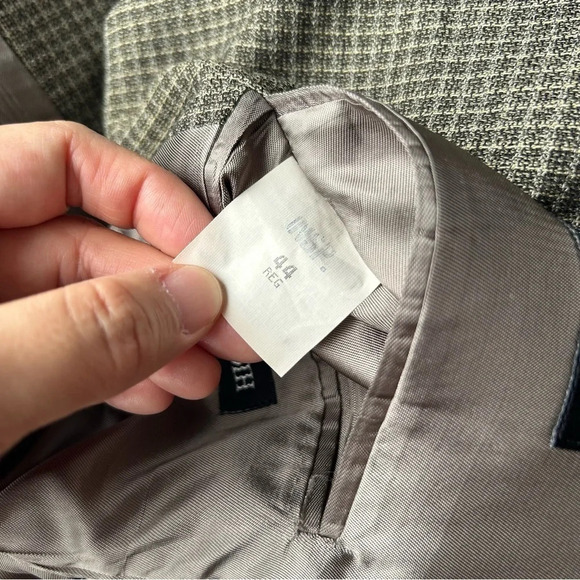 Vintage Moores Union Made Pure Wool High Twist Checked Blazer - Picture 12 of 15